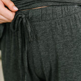 Ol' Reliable Top and Bottom Lounge Set in Charcoal