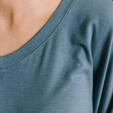 Ol' Reliable Top and Bottom Lounge Set in Dusty Blue