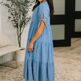 One Less Crisis Tiered Midi Dress