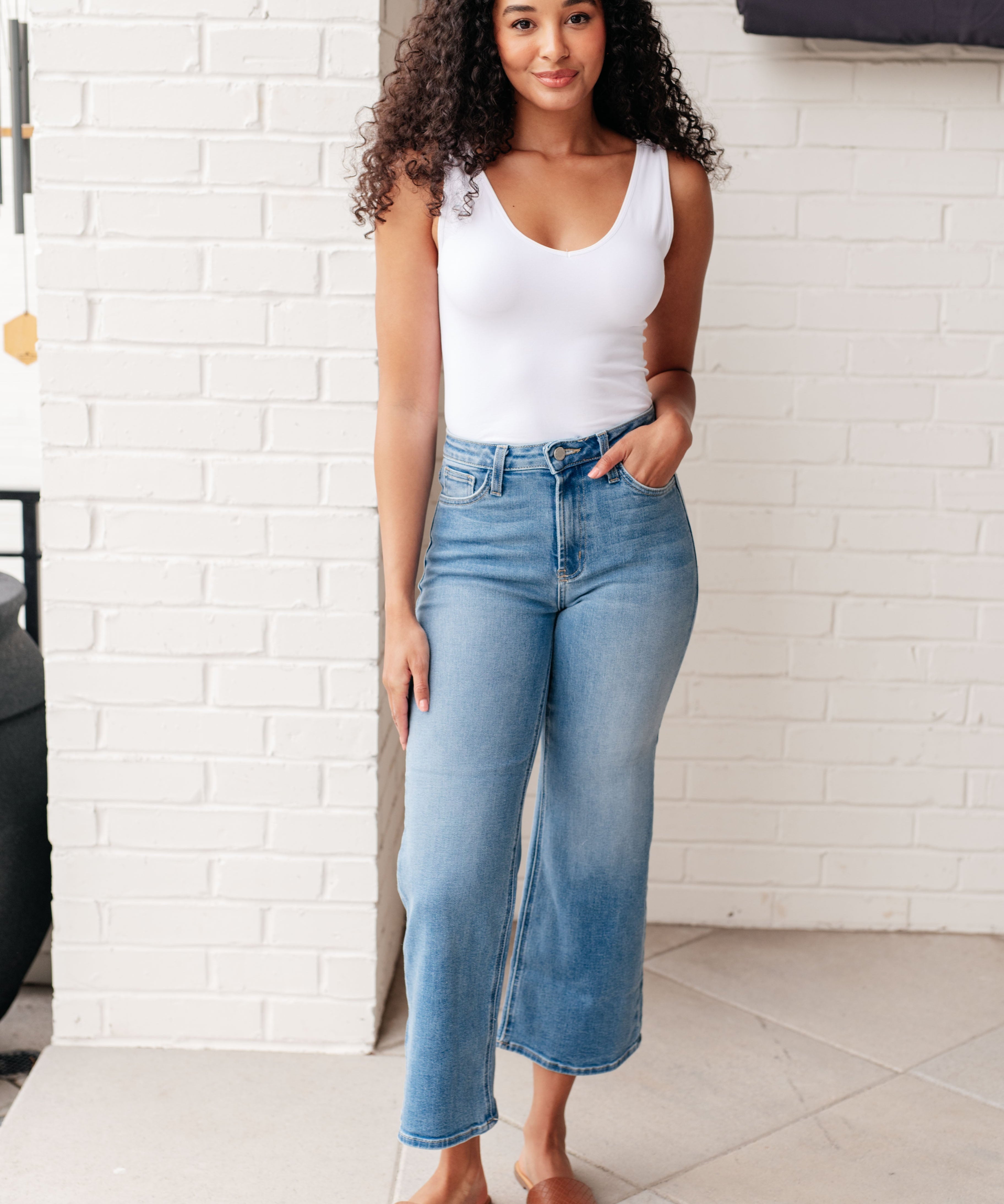 High Rise Wide Leg Jeans in Three Colors