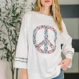 Peace, Love, and Flowers Peace Sign Top