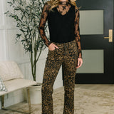 Roxy High Waist Bootcut Leopard Print