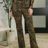 Roxy High Waist Bootcut Leopard Print