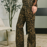 Roxy High Waist Bootcut Leopard Print