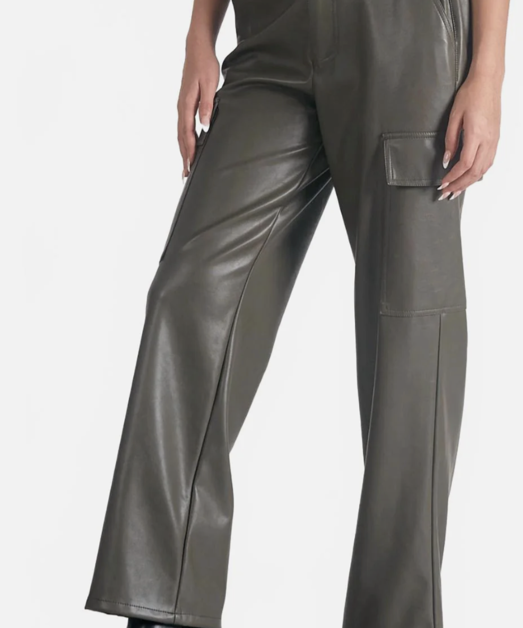 CARGO LEATHER WIDE LEG