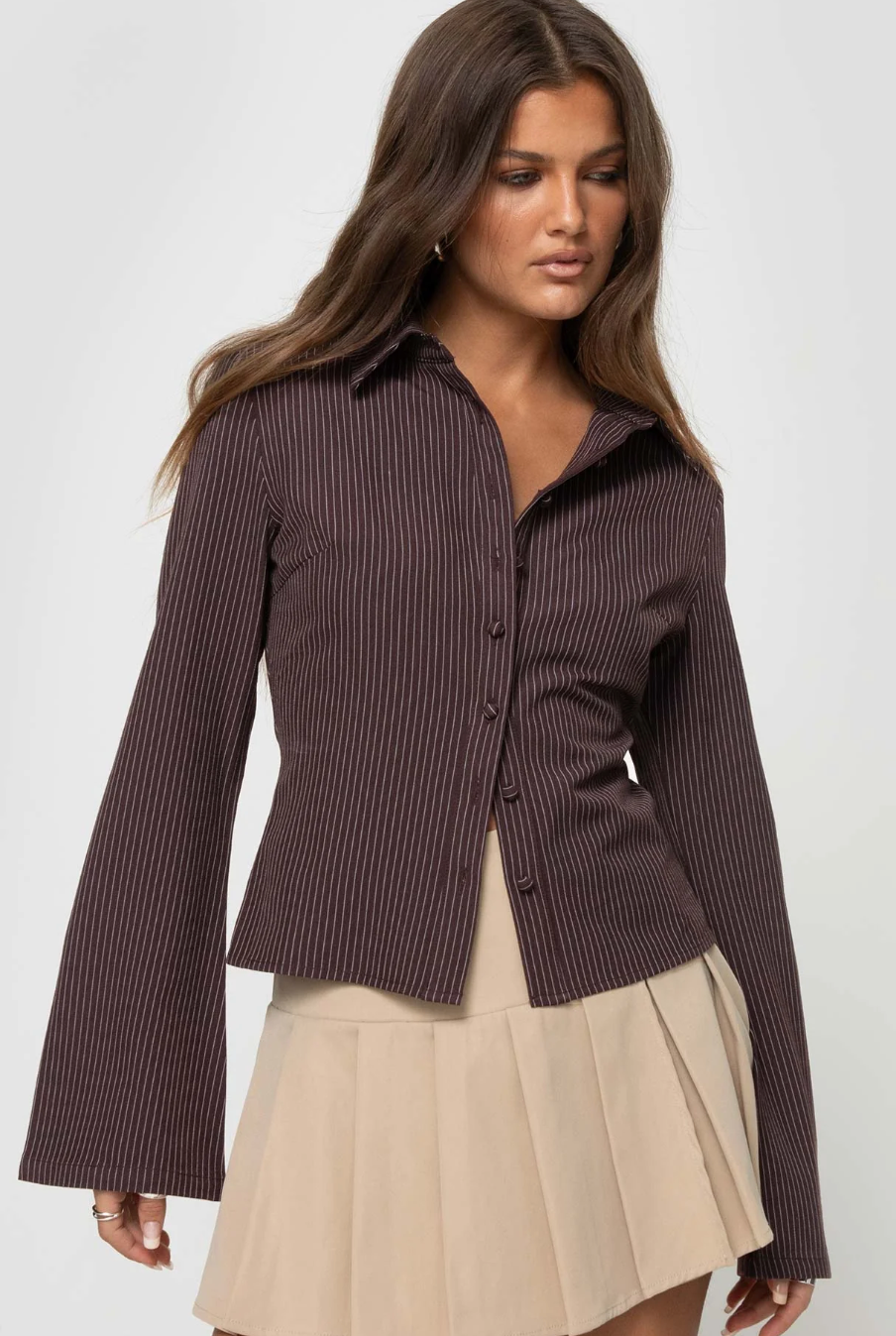 The Espresso Pinstripe Button Down