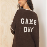 Knitted Intarsia Game Day Cardigan