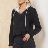Comfort Fleece Blazer with Hoodie Insert