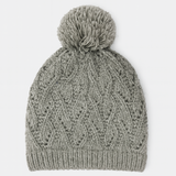 Pom-Pom Cable Knit Beanie