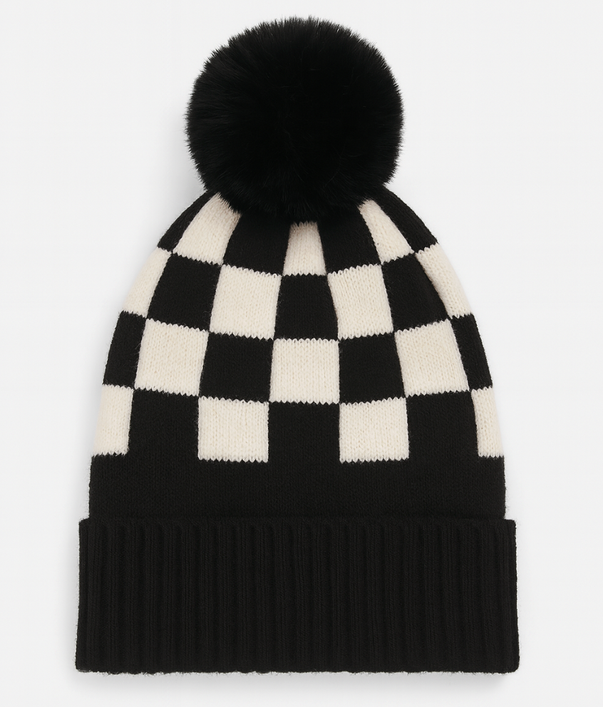 Pom-Pom Cable Knit Beanie