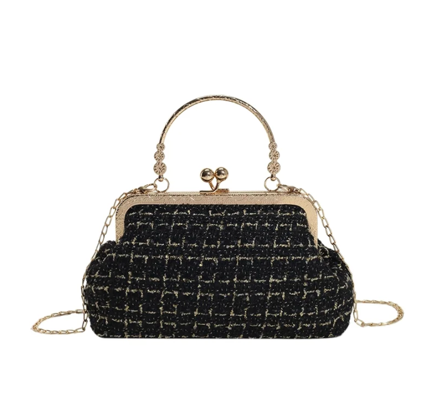 Vintage Tweed Frame Handbag