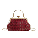 Vintage Tweed Frame Handbag