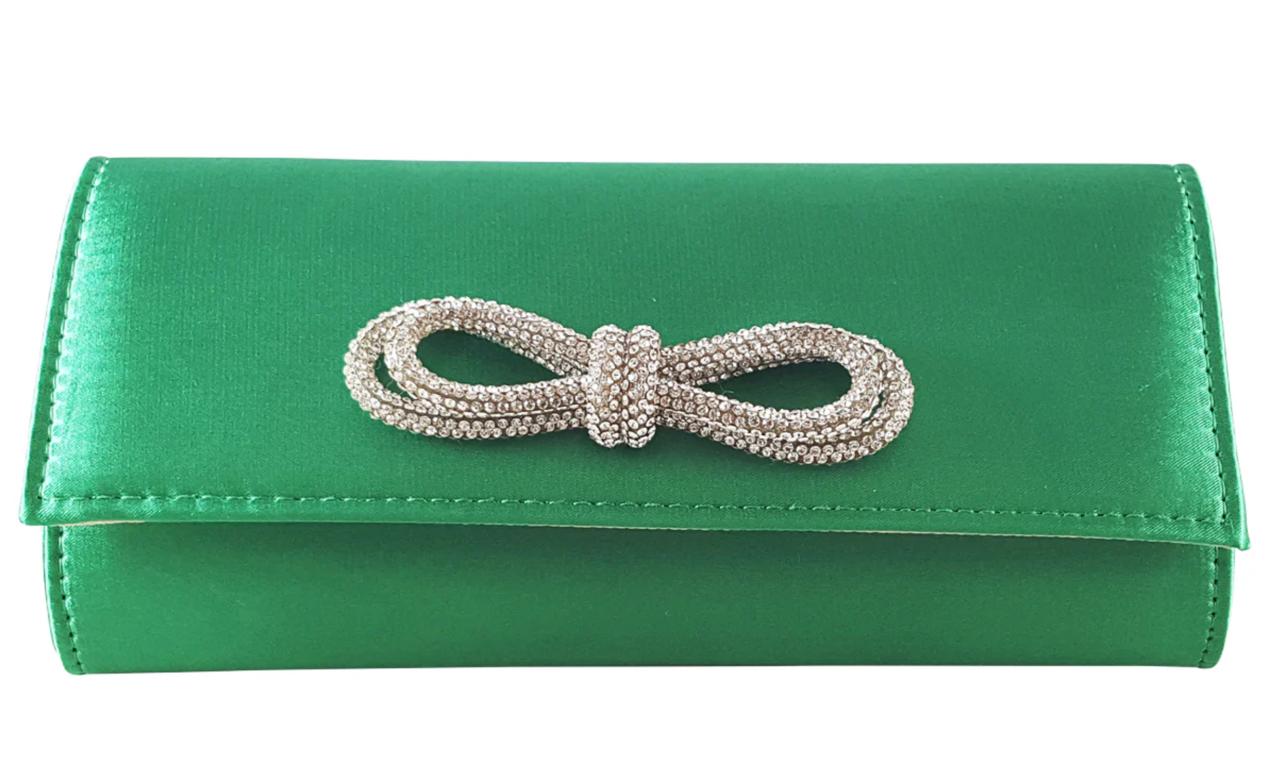 Crystal Bow Evening Clutch with Chain