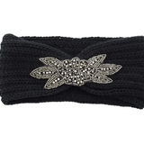Crystal Embellished Knit Headwrap