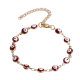 Evil Eye Protection Bracelet - Gold Chain 18k Gold Plated