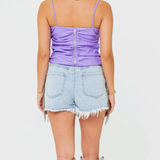 SO FETCH FAUX LEATHER TOP