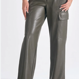 CARGO LEATHER WIDE LEG