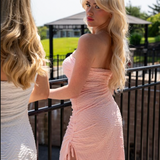 KRINKLE STRAPLESS MIDI