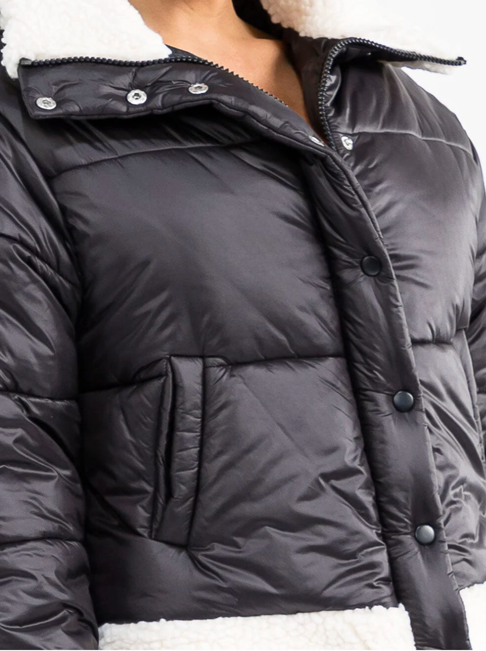 Sherpa Trim Puffer Jacket