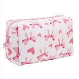 Valentine Bow Cosmetic Pouch with Hair Tie
