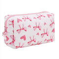 Valentine Bow Cosmetic Pouch with Hair Tie