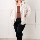 Shrouded in Sherpa Coat in White