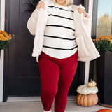 Shrouded in Sherpa Coat in White