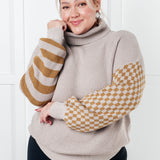 Super Seasonal Patchwork Waffle Knit Sweater
