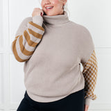 Super Seasonal Patchwork Waffle Knit Sweater