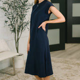 Sweet Like That Casual Dress in Navy