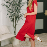 Sweet Like That Casual Dress in Ruby