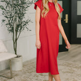 Sweet Like That Casual Dress in Ruby