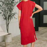 Sweet Like That Casual Dress in Ruby