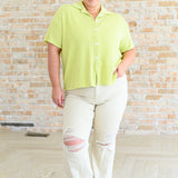 Two's Company Ribbed Button Down