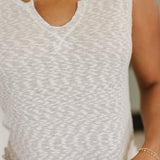 What's the Plan Lettuce Hem Tank in Heather Grey