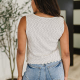 What's the Plan Lettuce Hem Tank in Heather Grey