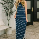 What a View Striped Sleeveless Maxi
