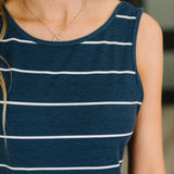 What a View Striped Sleeveless Maxi