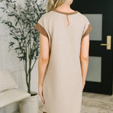 Your Place Or Mine Contrast Detail Midi Dress