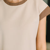 Your Place Or Mine Contrast Detail Midi Dress