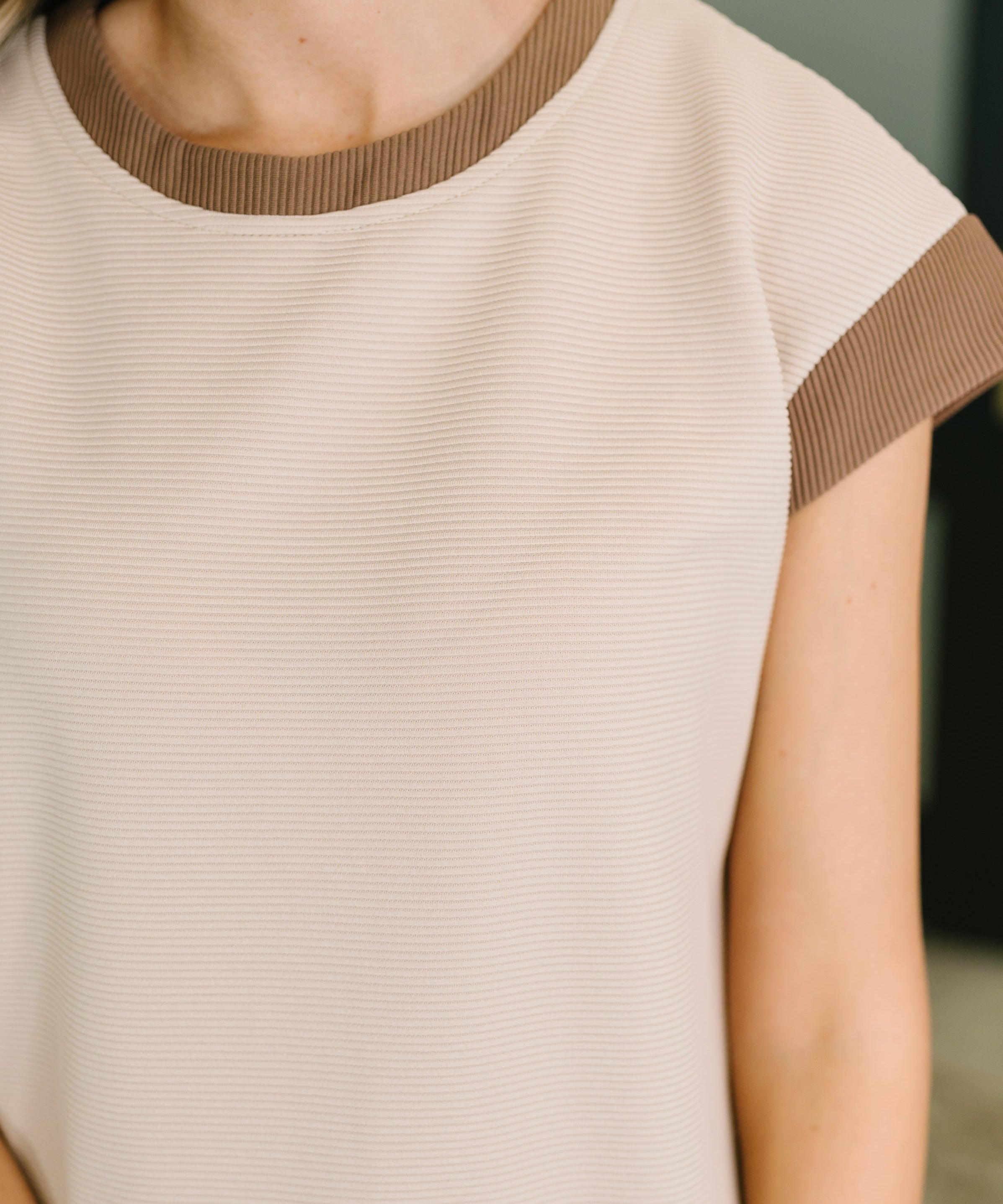 Your Place Or Mine Contrast Detail Midi Dress