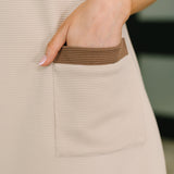 Your Place Or Mine Contrast Detail Midi Dress