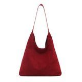 Soft Suede Slouch Shoulder Bag