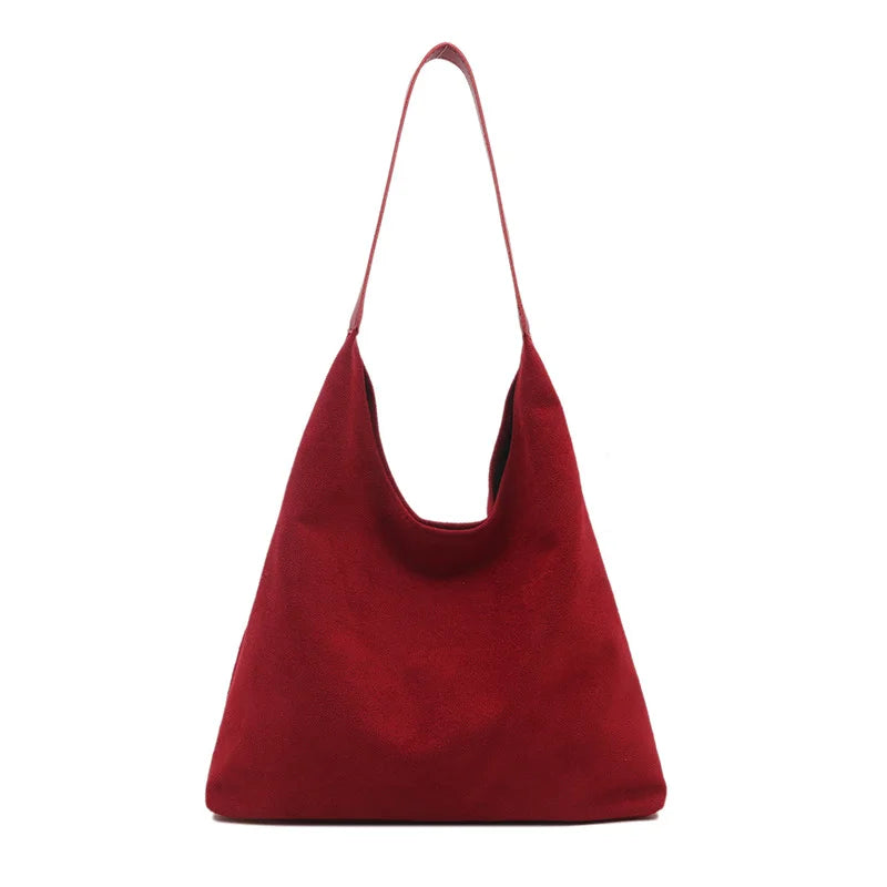 Soft Suede Slouch Shoulder Bag