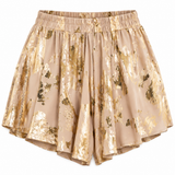 Afterglow Metallic High-Waisted Shorts