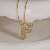 Bubble Letter Initial 18k Gold Plated