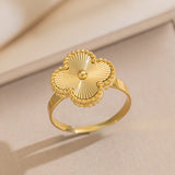Luxe Clover Statement Ring – Gold or Silver Adjustable Band