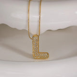 Bubble Letter Initial 18k Gold Plated