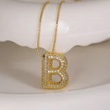 Bubble Letter Initial 18k Gold Plated