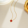 Clover Charm Enamel Necklace